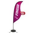 9' Premium Sabre Sail Sign Flag, 2-Sided, Scissor Base | https://www.bestnamebadges.com