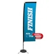 10' Premium Rectangle Sail Sign Flag, 2-Sided, Scissor Base | https://www.bestnamebadges.com