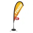 8' Premium Teardrop Sail Sign Flag, 2-Sided, Scissor Base | https://www.bestnamebadges.com