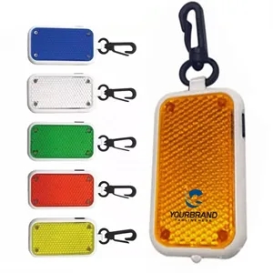 Night Warning Safety LED Reflective Keychain Pendant Light