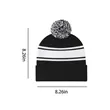 Colorful Acrylic Knit Beanie With PomPom | https://www.bestnamebadges.com