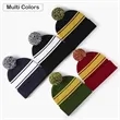 Colorful Acrylic Knit Beanie With PomPom | https://www.bestnamebadges.com
