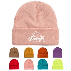 Winter warm earmuffs Thermal Reversible Knit Cuffed Beanie