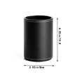 Circular Leather Pen Holder Desktop Stationery Storage Box | https://www.bestnamebadges.com