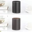 Circular Leather Pen Holder Desktop Stationery Storage Box | https://www.bestnamebadges.com