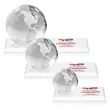 Globe VividPrint™ Award on Rectangle Base - White | https://www.bestnamebadges.com