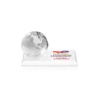 Globe VividPrint™ Award on Rectangle Base - White | https://www.bestnamebadges.com