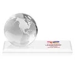 Globe VividPrint™ Award on Rectangle Base - White | https://www.bestnamebadges.com