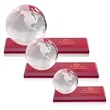 Globe VividPrint™ Award on Rectangle Base - Red | https://www.bestnamebadges.com