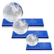Globe VividPrint™ Award on Rectangle Base - Blue | https://www.bestnamebadges.com