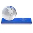 Globe VividPrint™ Award on Rectangle Base - Blue | https://www.bestnamebadges.com