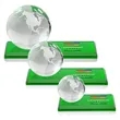 Globe VividPrint™ Award on Rectangle Base - Green | https://www.bestnamebadges.com