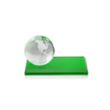 Globe VividPrint™ Award on Rectangle Base - Green | https://www.bestnamebadges.com