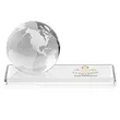 Globe VividPrint™ Award on Rectangle Base - Clear | https://www.bestnamebadges.com