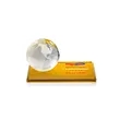Globe VividPrint™ Award on Rectangle Base - Amber | https://www.bestnamebadges.com