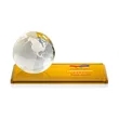 Globe VividPrint™ Award on Rectangle Base - Amber | https://www.bestnamebadges.com