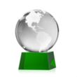 Globe Award on Robson Base - Green | https://www.bestnamebadges.com