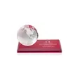Globe Award on Rectangle Base - Red | https://www.bestnamebadges.com