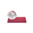 Globe Award on Rectangle Base - Red | https://www.bestnamebadges.com