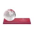 Globe Award on Rectangle Base - Red | https://www.bestnamebadges.com