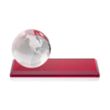 Globe Award on Rectangle Base - Red | https://www.bestnamebadges.com
