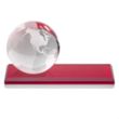 Globe Award on Rectangle Base - Red | https://www.bestnamebadges.com
