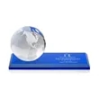 Globe Award on Rectangle Base - Blue | https://www.bestnamebadges.com