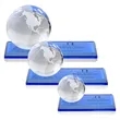 Globe Award on Rectangle Base - Sky Blue | https://www.bestnamebadges.com