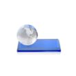 Globe Award on Rectangle Base - Sky Blue | https://www.bestnamebadges.com