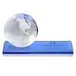 Globe Award on Rectangle Base - Sky Blue | https://www.bestnamebadges.com