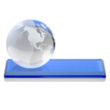 Globe Award on Rectangle Base - Sky Blue | https://www.bestnamebadges.com