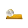 Globe Award on Rectangle Base - Amber | https://www.bestnamebadges.com