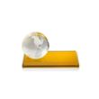 Globe Award on Rectangle Base - Amber | https://www.bestnamebadges.com