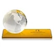 Globe Award on Rectangle Base - Amber | https://www.bestnamebadges.com