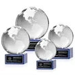 Globe Award on Hancock Base - Blue | https://www.bestnamebadges.com