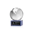 Globe Award on Hancock Base - Blue | https://www.bestnamebadges.com