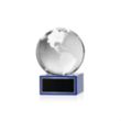 Globe Award on Hancock Base - Blue | https://www.bestnamebadges.com