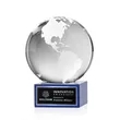 Globe Award on Hancock Base - Blue | https://www.bestnamebadges.com