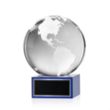 Globe Award on Hancock Base - Blue | https://www.bestnamebadges.com