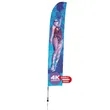 17' Streamline Blade Sail Sign Flag, 2-Sided, Ground Spike | https://www.bestnamebadges.com