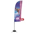 9' Streamline Blade Sail Sign Flag, 2-Sided, Scissor Base | https://www.bestnamebadges.com