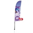7' Streamline  Blade Sail Sign Flag, 2-Sided, Ground Spike | https://www.bestnamebadges.com