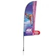 9' Streamline Blade Sail Sign Flag, 2-Sided, Ground Spike | https://www.bestnamebadges.com