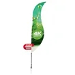 13' Streamline Sabre Sail Sign Flag, 2-Sided, Ground Spike | https://www.bestnamebadges.com