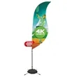 9' Streamline Sabre Sail Sign Flag, 2-Sided, Scissor Base | https://www.bestnamebadges.com