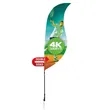 9' Streamline Sabre Sail Sign Flag, 2-Sided, Ground Spike | https://www.bestnamebadges.com