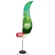 13' Streamline Sabre Sail Sign Flag, 2-Sided, Scissor Base | https://www.bestnamebadges.com