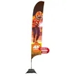 17' Streamline Razor Sail Sign Flag, 2-Sided, Scissor Base | https://www.bestnamebadges.com