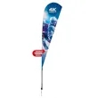 11.5' Streamline Teardrop Sail Sign Flag, 2-Sided, Spike | https://www.bestnamebadges.com