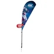 6' Streamline Teardrop Sail Sign Flag, Double-Sided, Spike | https://www.bestnamebadges.com